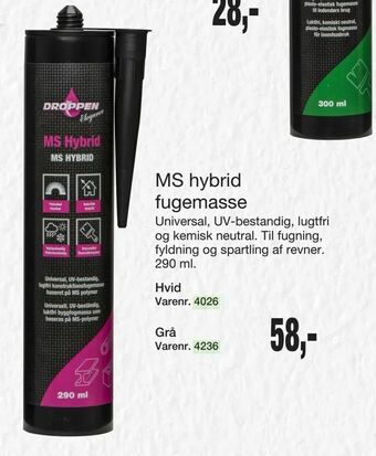 Harald Nyborg MS hybrid fugemasse tilbud