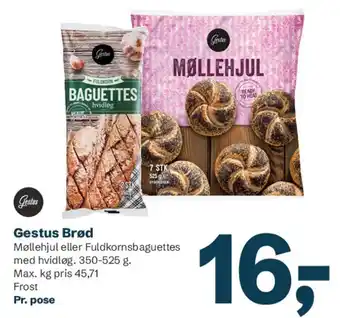 Gestus Brød - Møllehjul eller Fuldkornsbaguettes