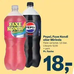 Let-Køb Pepsi, Faxe Kondi eller Mirinda tilbud