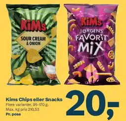 Let-Køb KiMs Chips eller Snacks tilbud