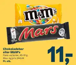Let-Køb Chokoladebar eller M&M's tilbud