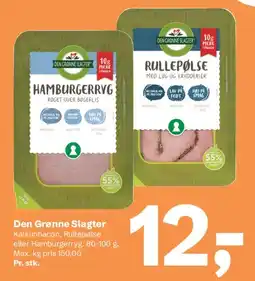 Let-Køb Den Grønne Slagter - Hamburgerryg / Rullepølse tilbud