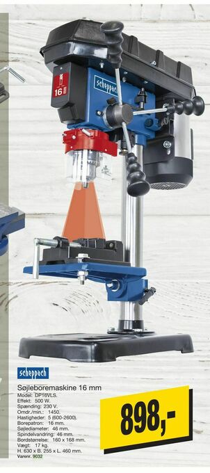 Harald Nyborg Søjleboremaskine 16 mm tilbud