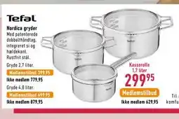 Imerco Tefal Nordica gryder, Medlemspris tilbud