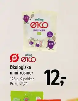 Føtex Økologiske mini-rosiner tilbud