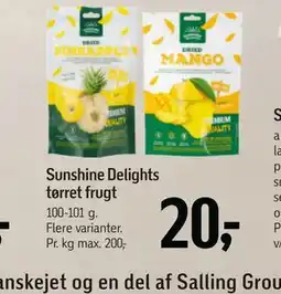 Føtex Sunshine Delights tørret frugt tilbud