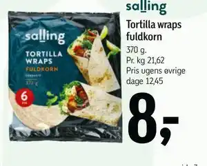 Føtex salling Tortilla wraps fuldkorn tilbud
