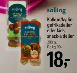 Føtex Kalkun/kyllingefrikadeller eller kids snack-a deller tilbud
