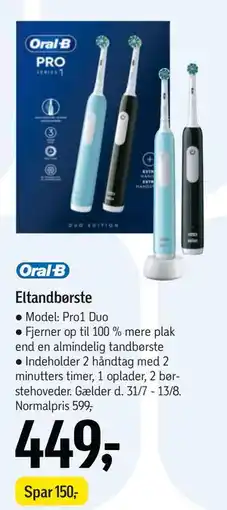 Føtex Oral-B Eltandbørste tilbud