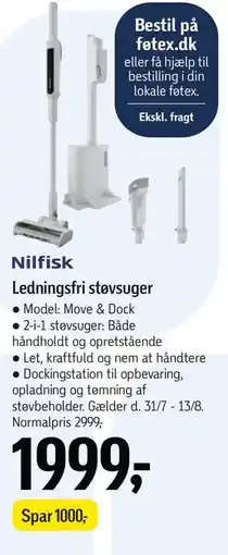 Føtex Nilfisk Ledningsfri støvsuger tilbud