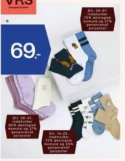 Føtex 3-pak eller 4-pak strømper til børn eller baby tilbud