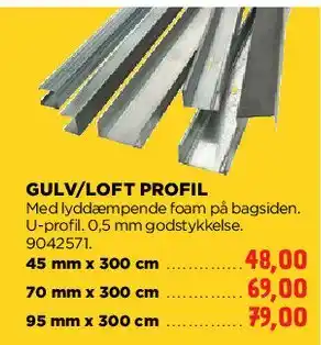 jem & fix Gulv/loft profil tilbud