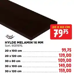 jem & fix HYLDE MELAMIN 16 MM (sort) tilbud