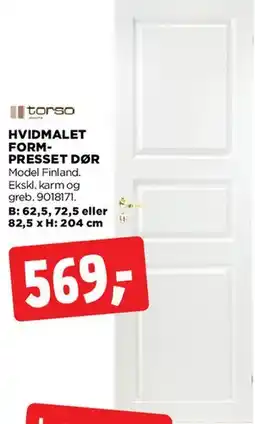 jem & fix Hvidmalet formpresset dør tilbud