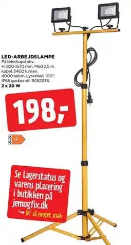 jem & fix LED-ARBEJDSLAMPE tilbud