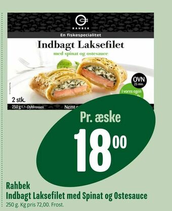 Min Købmand Rahbek Indbagt Laksefilet med Spinat og Ostesauce tilbud