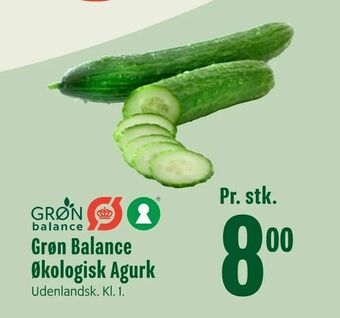 Min Købmand Grøn Balance Økologisk Agurk tilbud