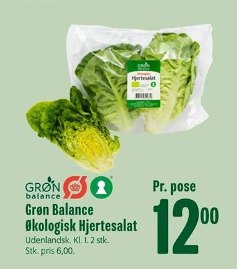 Min Købmand Grøn Balance Økologisk Hjertesalat tilbud