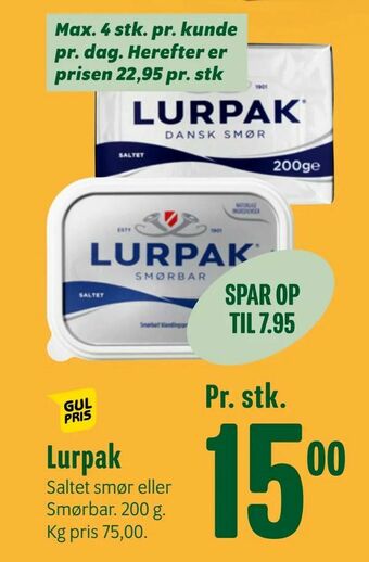 Min Købmand Lurpak tilbud