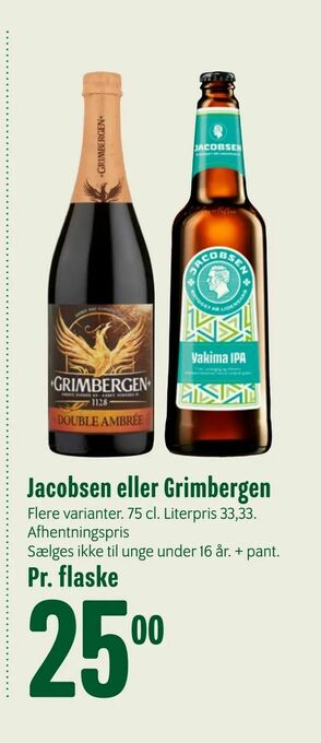 Min Købmand Jacobsen eller Grimbergen tilbud