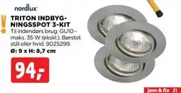 jem & fix TRITON INDBYGNINGSSPOT 3-KIT tilbud