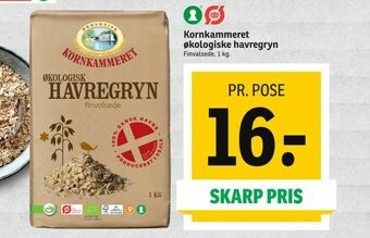 SPAR Kornkammeret økologiske havregryn tilbud