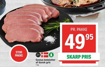 SPAR Gestus koteletter af dansk gris tilbud