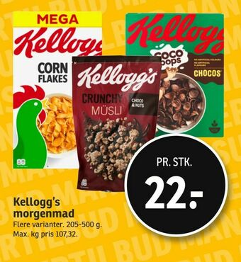 SPAR Kellogg's morgenmad tilbud