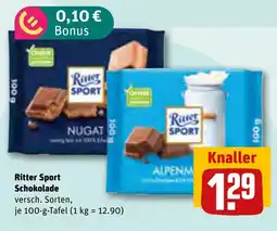 REWE DE Ritter Sport Schokolade tilbud