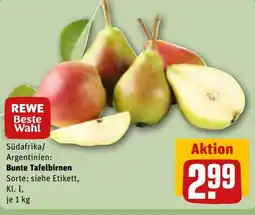 REWE DE Südafrika/ Argentinien: Bunte Tafelbirnen tilbud