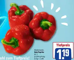 REWE DE Niederlande Rote Paprika tilbud