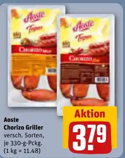 REWE DE Aoste Chorizo Griller tilbud