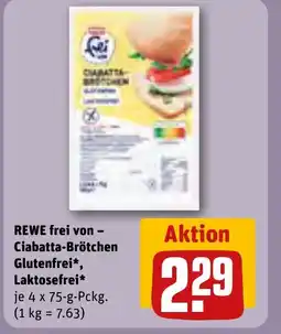 REWE DE REWE frei von - Ciabatta-Brötchen Glutenfrei, Laktosefrei tilbud
