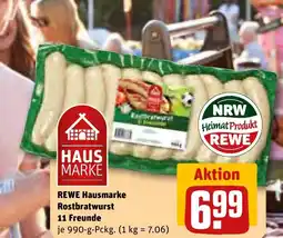 REWE DE REWE Hausmarke Rostbratwurst 11 Freunde tilbud