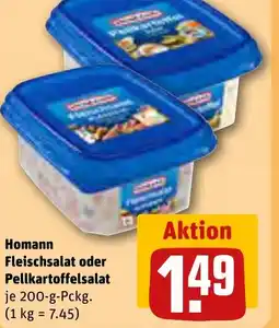 REWE DE Homann Fleischsalat oder Pellkartoffelsalat tilbud