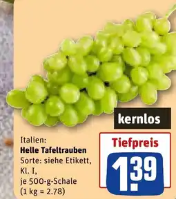 REWE DE Italien: Helle Tafeltrauben tilbud