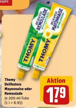 REWE DE Thomy Delikatess Mayonnaise oder Remoulade tilbud