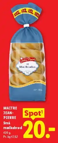 Lidl Maitre Jean-Pierre Små mælkebrød tilbud