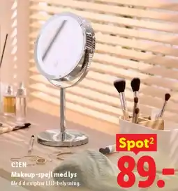 Lidl Makeup-spejl med lys tilbud