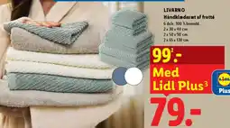Lidl Håndklædesæt af frotté (6 dele) tilbud