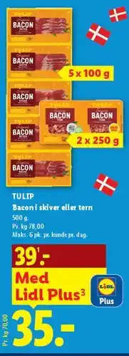 Lidl Tulip Bacon tilbud