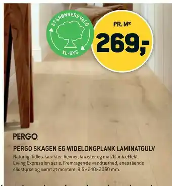 XL-BYG Pergo skagen eg widelongplank laminatgulv tilbud