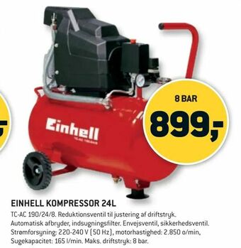 XL-BYG Einhell kompressor 24l tilbud