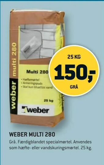 XL-BYG Weber multi 280 tilbud