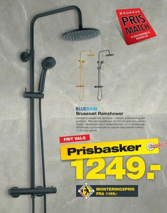 Bauhaus Brusesæt Rainshower tilbud