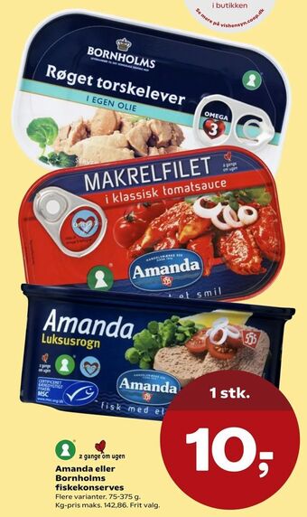 Kvickly Amanda eller Bornholms fiskekonserves tilbud