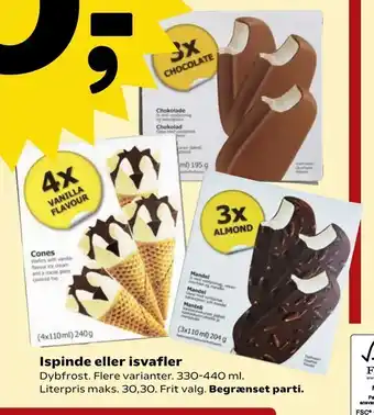 Kvickly Ispinde eller isvafler tilbud