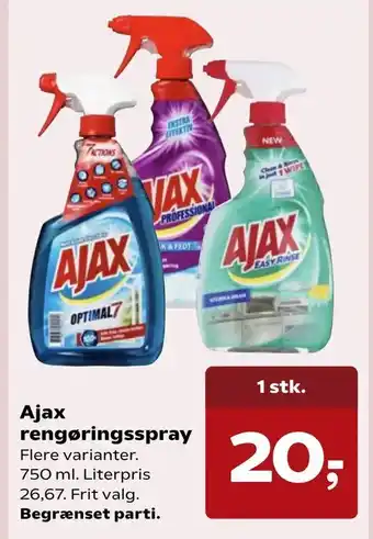 Kvickly Ajax rengøringsspray tilbud