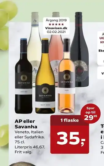 Kvickly AP eller Savanha tilbud