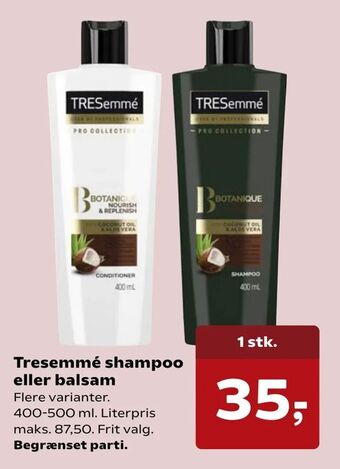 Kvickly Tresemmé shampoo eller balsam tilbud